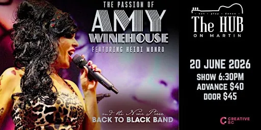Live music @ The Hub On Martin -The Passion of Amy Winehouse at The Hub on Martin