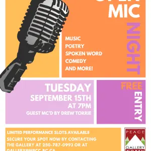 Open Mic Night en North Peace Cultural Centre