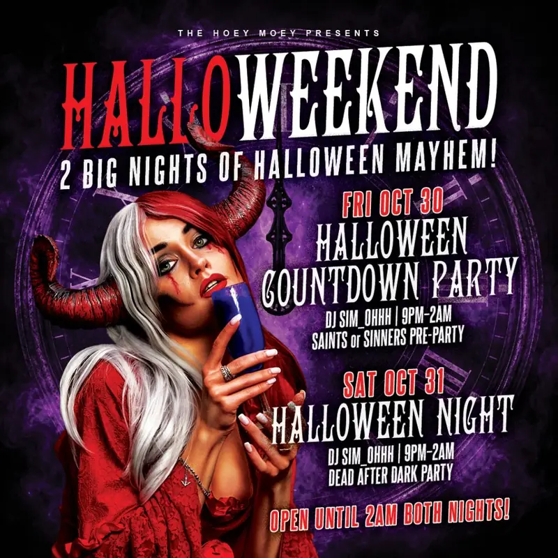 HALLOWEEKEND – 2 BIG NIGHTS OF HALLOWEEN HAYHEM!