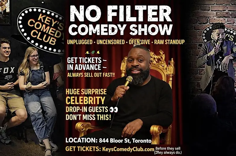 EDGY NO FILTER COMEDY SHOW (CANCELED OFFENSIVE SHOW) – TORONTO STAND UP at Key's Stand up Comedy Club Toronto Improv Bar and Grill