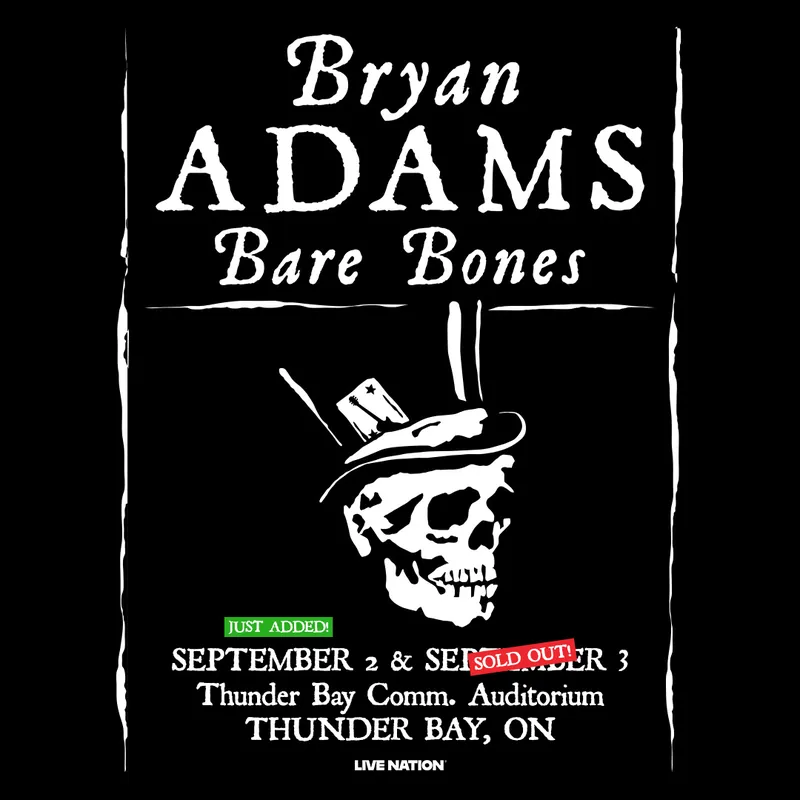 Bryan Adams - Bare Bones en Thunder Bay Community Auditorium