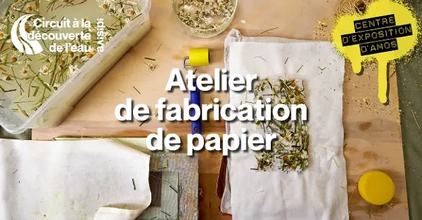 Fabrication de papier artisanal au Refuge Pageau at Ville d'Amos