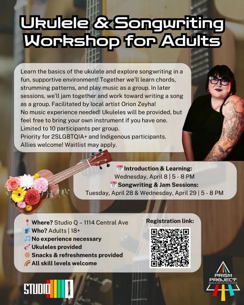 Ukulele Workshop for Adults (18+) at Saskatoon