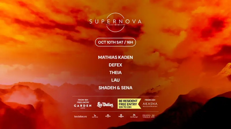 SUPERNOVA - EVERY SATURDAY at Las Dalias de Ibiza