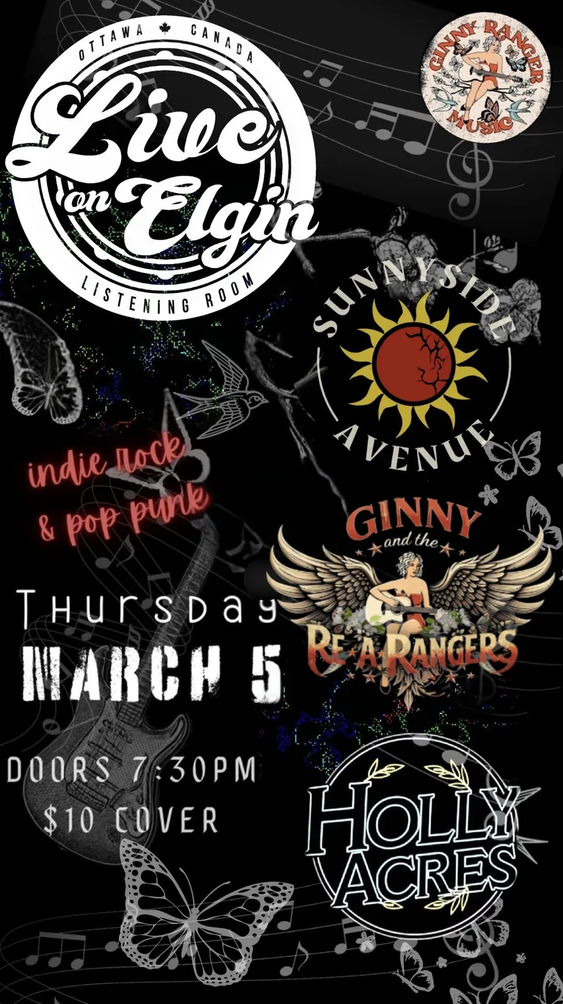 Sunnyside Avenue/The Re-A-Rangers/Holly Acres at LIVE on Elgin
