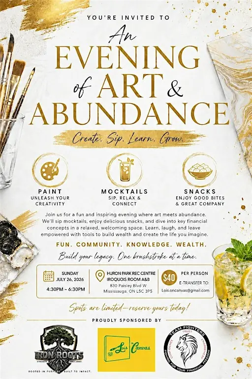 An Evening of Art & Abundance at Huron Park Rec Centre - Iroquois Room A & B