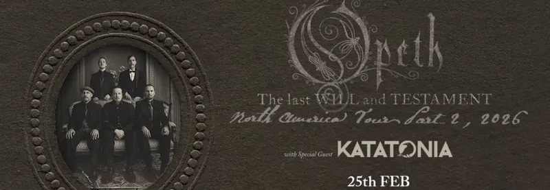 Opeth: The Last Will and Testament North America Tour Part 2, 2026