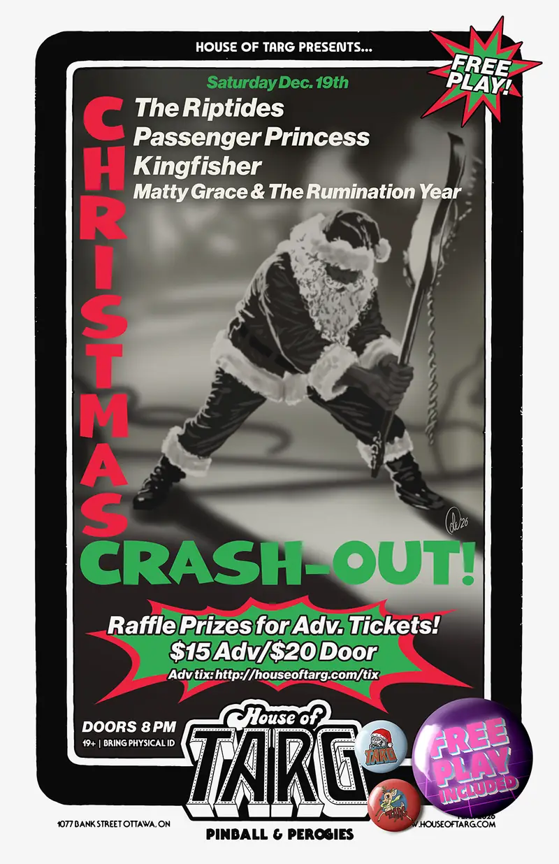 Christmas Crash-Out: The Riptides en House of TARG
