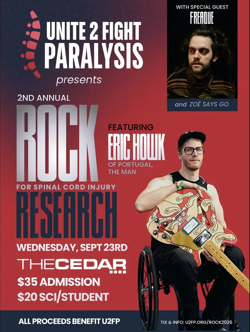 Unite 2 Fight Paralysis presents the 2nd Annual Rock for Spinal Cord Injury Research at The Cedar Cultural Center