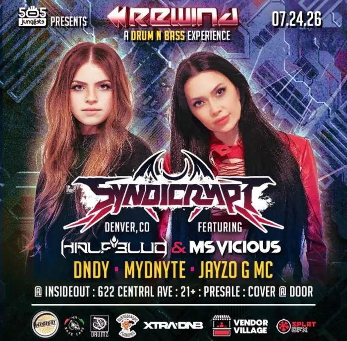 505 Junglist Presents: Syndicrypt * Halfblud * MS Vicious * DNDY * MYDNYTE * Jayzo G à The Historic El Rey Theater
