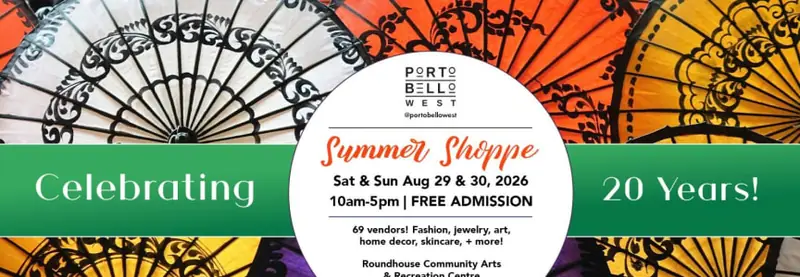 Portobello West Summer Shoppe Market at Roundhouse Community Arts & Recreation Centre
