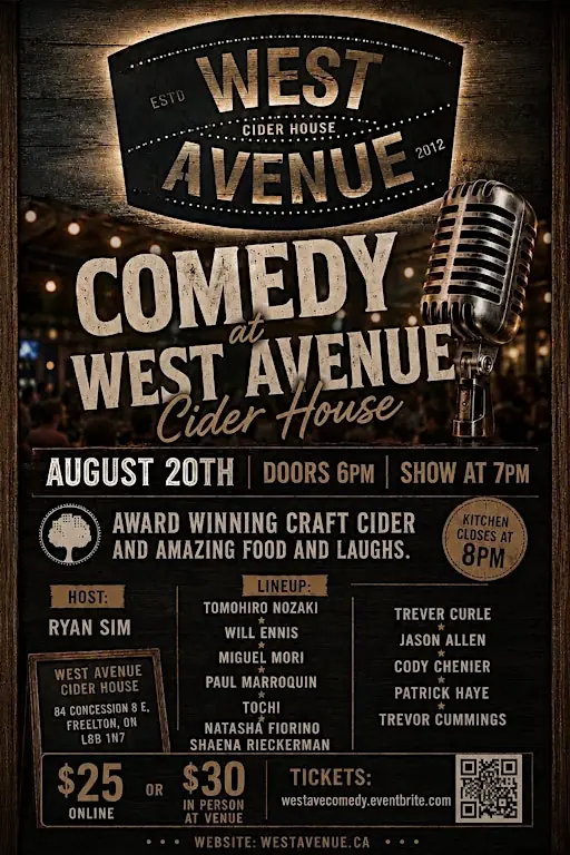 Comedy at West Avenue Cider House
