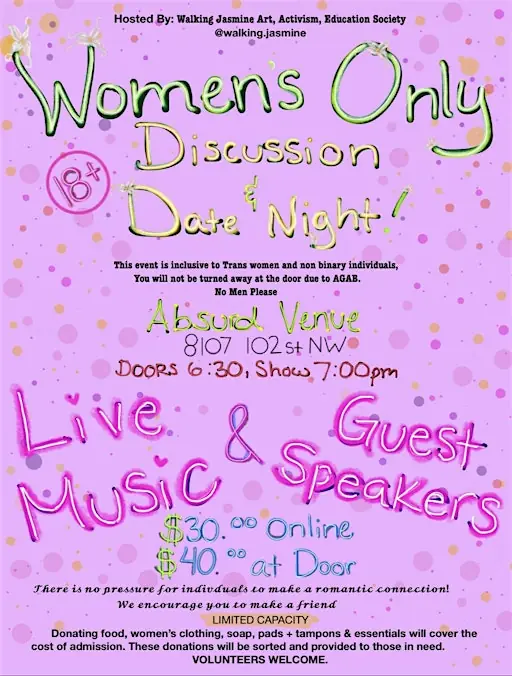Women’s Only Discussion & Date Night at 8107 102 St NW