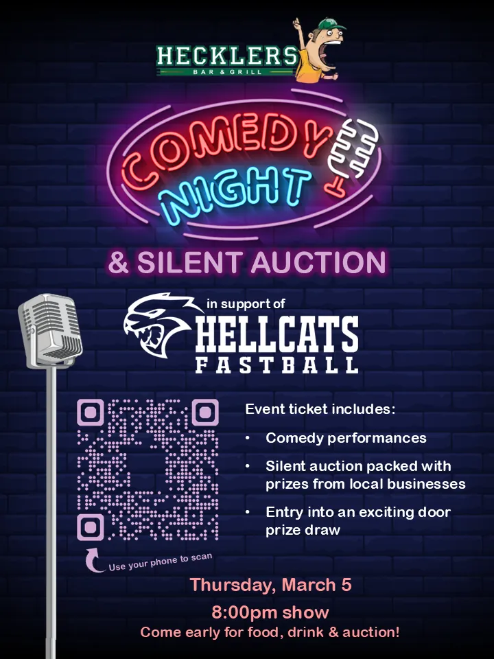 Hellcats Comedy Night & Silent Auction Fundraiser à Heckler's Bar & Grill