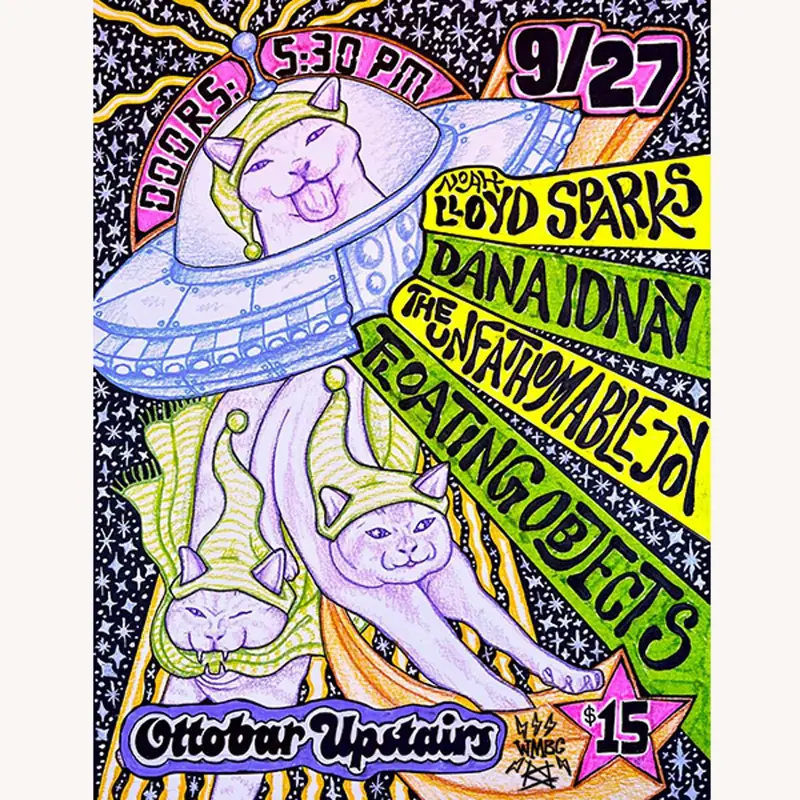 Noah Lloyd Sparks, Dana Idnay, The Unfathomable Joy, Floating Objects at Ottobar