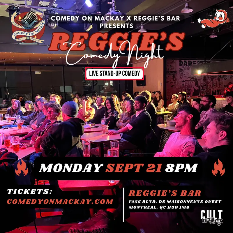 English Stand-Up Comedy Montréal à Reggie's Bar