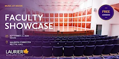 Music at Noon: Faculty Showcase à Maureen Forrester Recital Hall