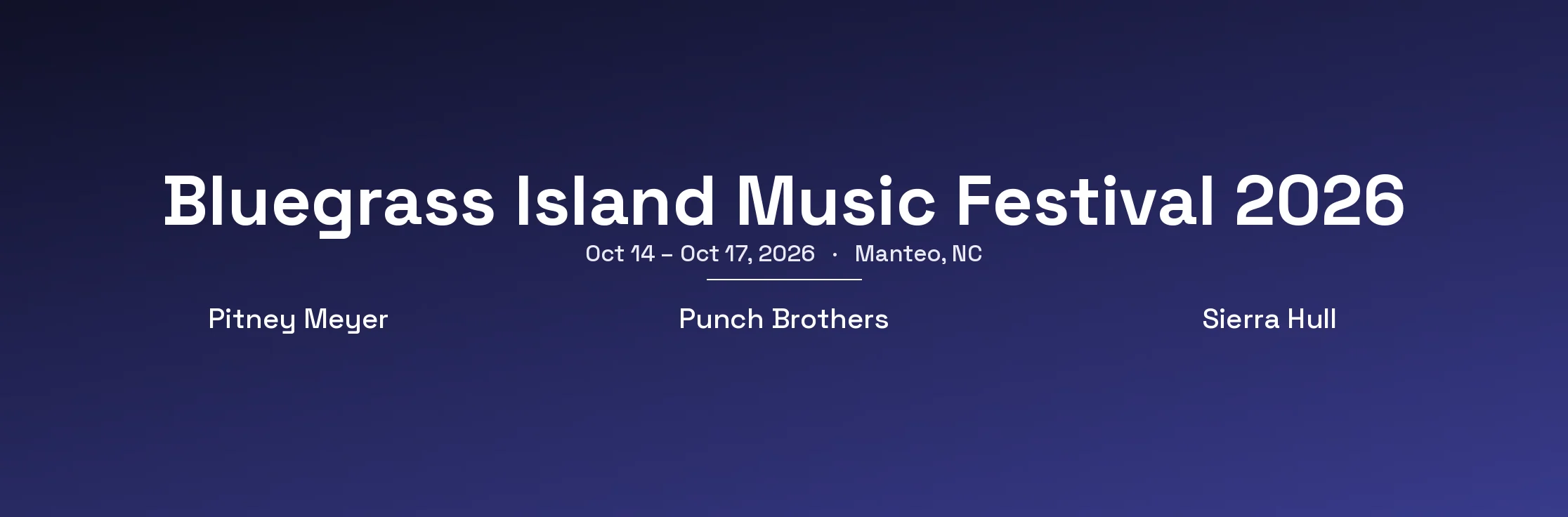 Bluegrass Island Music Festival 2026