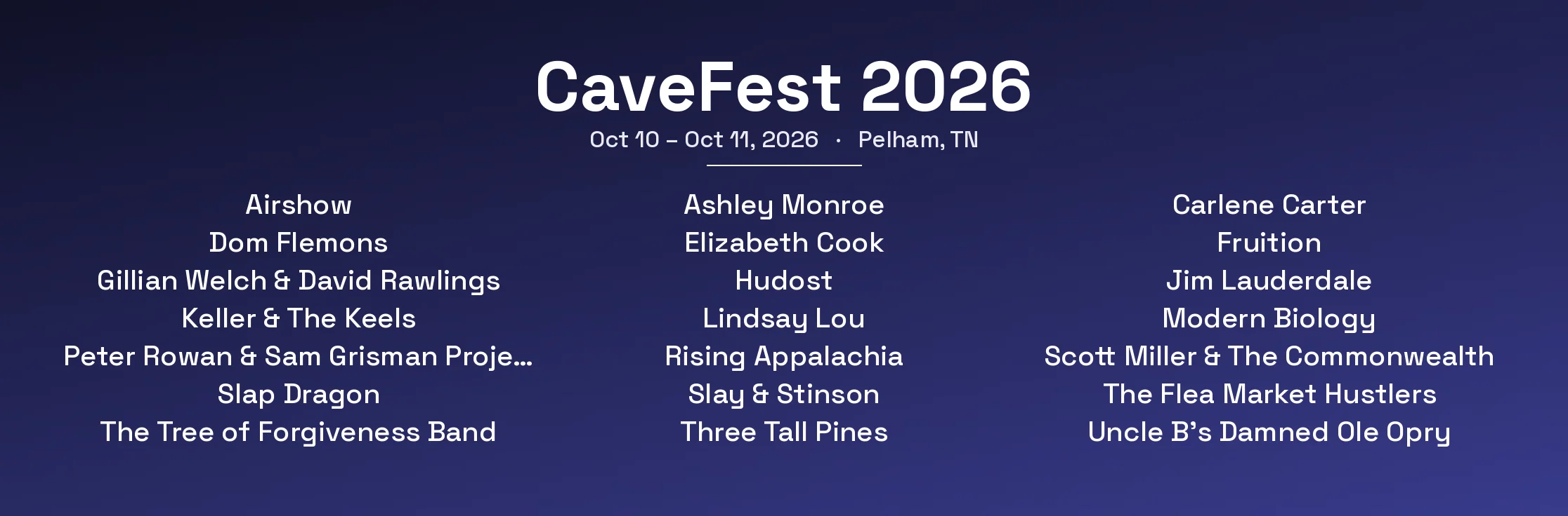 CaveFest 2026