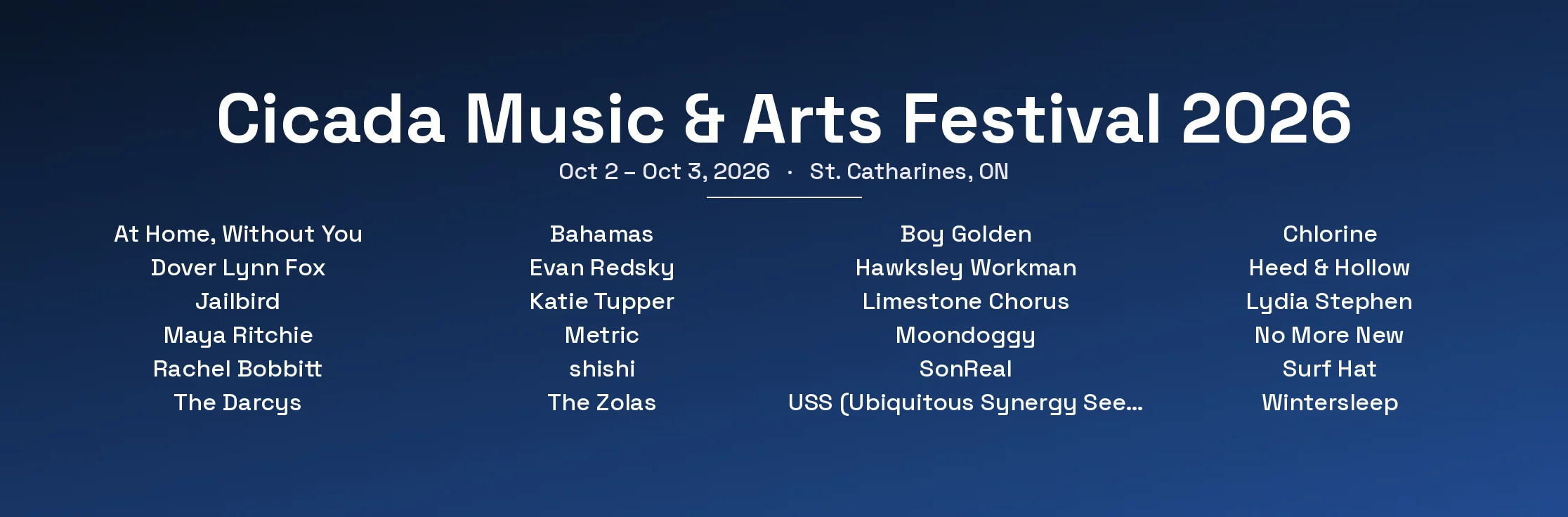 Cicada Music & Arts Festival 2026