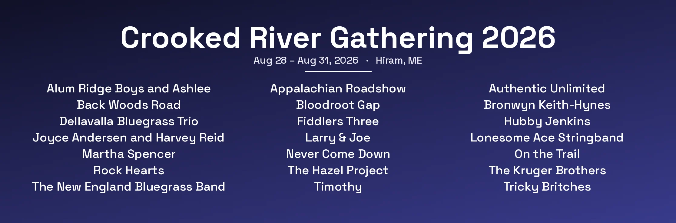 Crooked River Gathering 2026