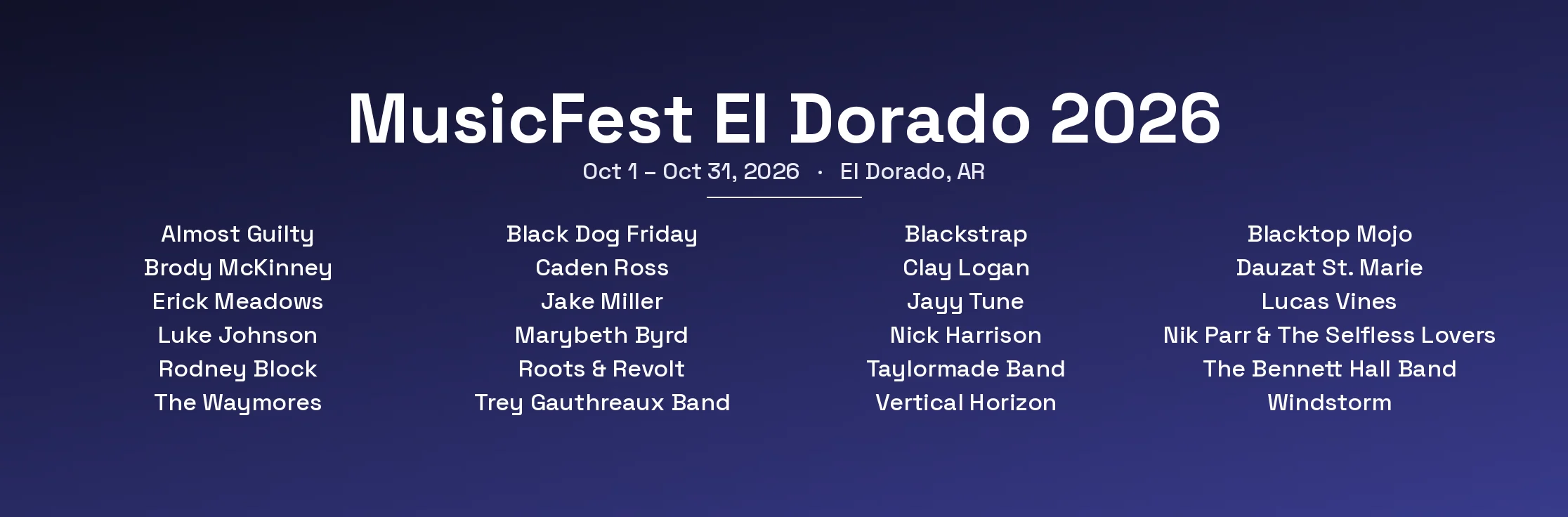 MusicFest El Dorado 2026