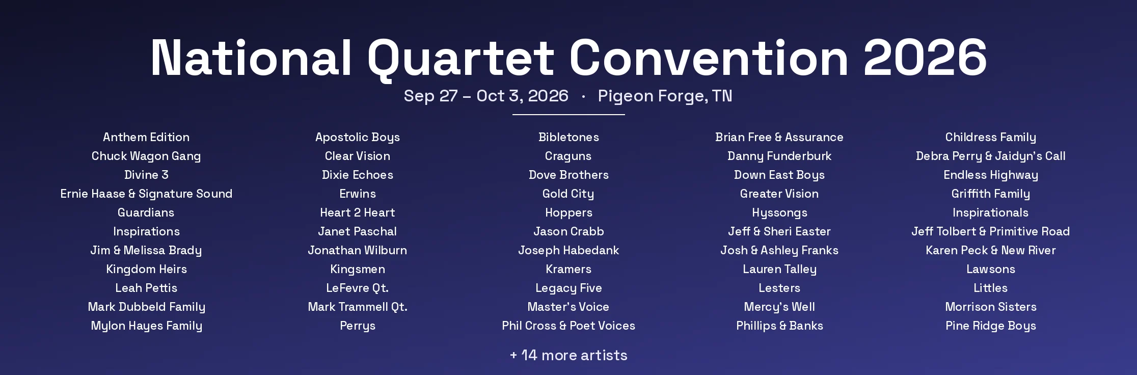 National Quartet Convention 2026