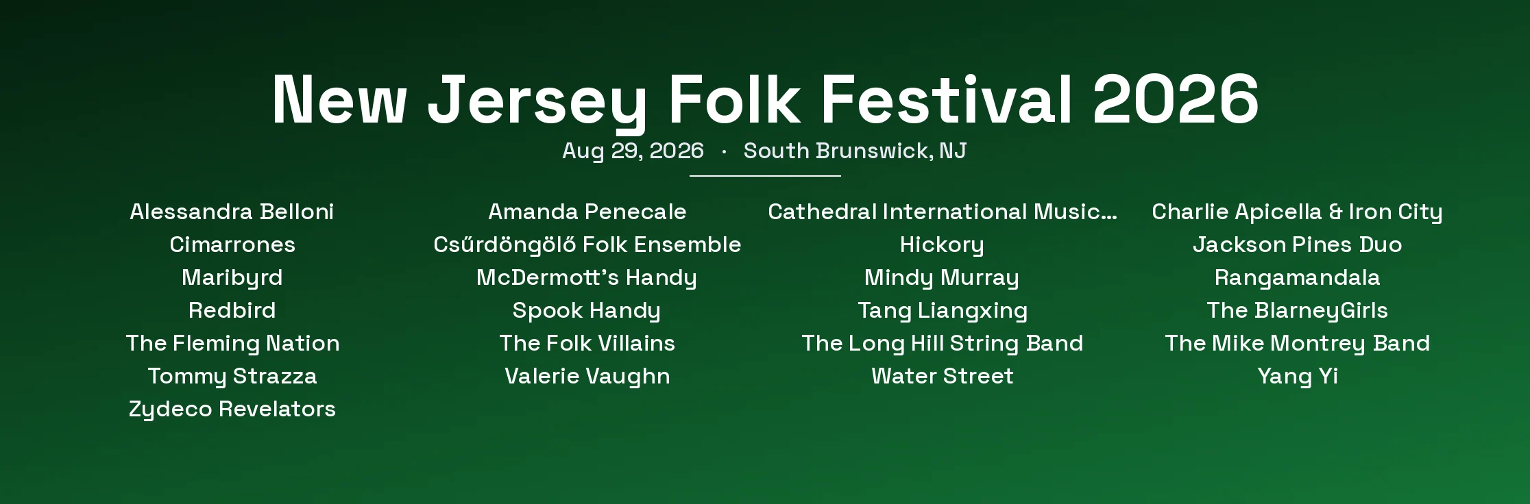 New Jersey Folk Festival 2026