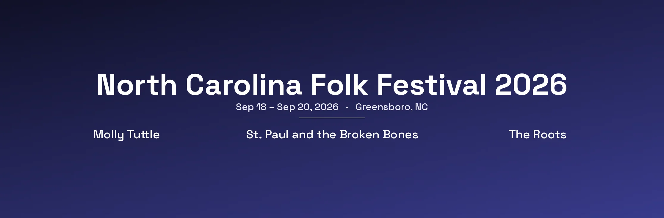 North Carolina Folk Festival 2026