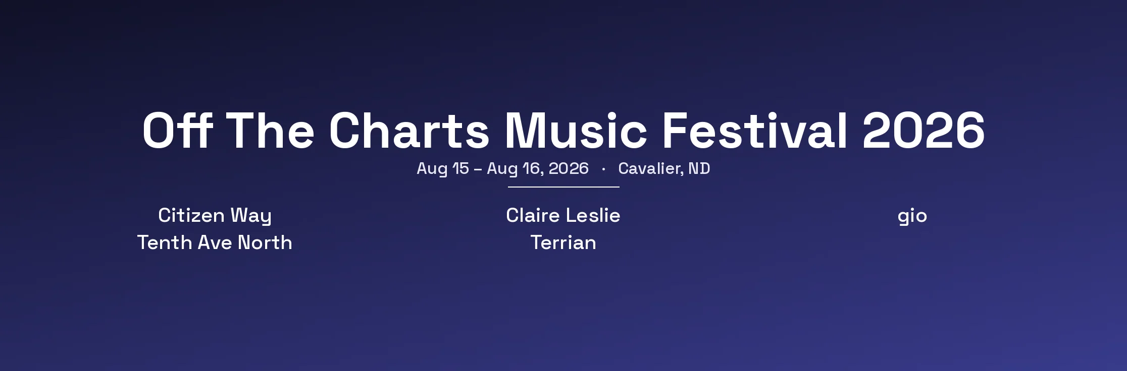 Off The Charts Music Festival 2026