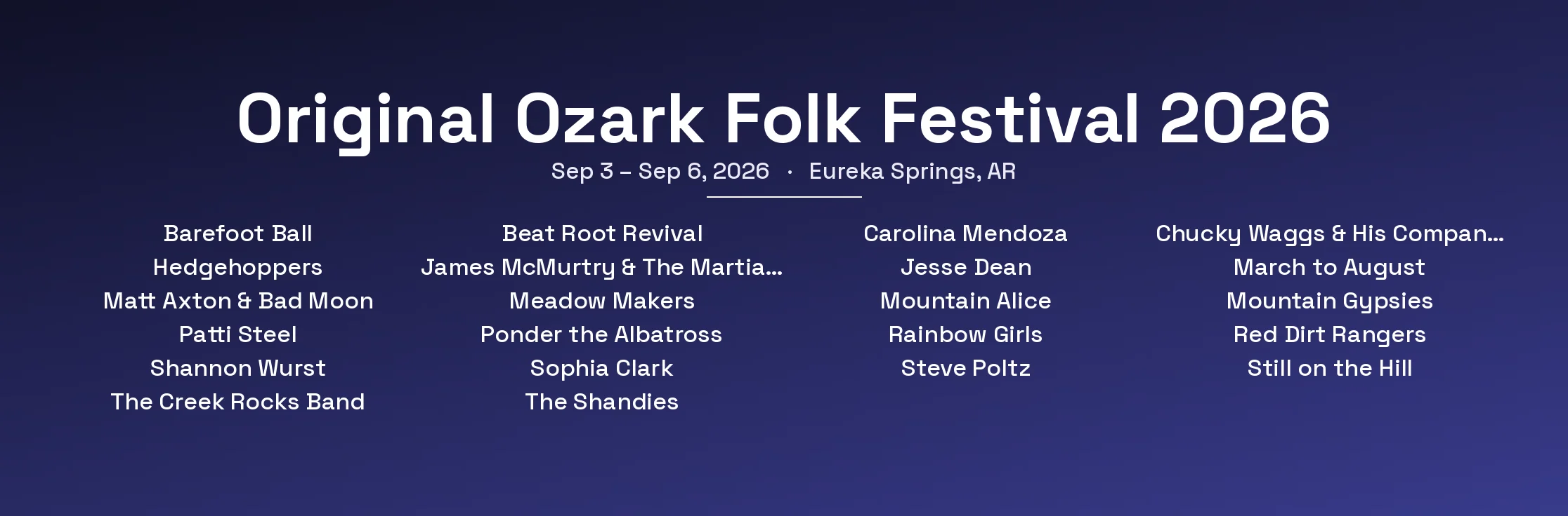 Original Ozark Folk Festival 2026