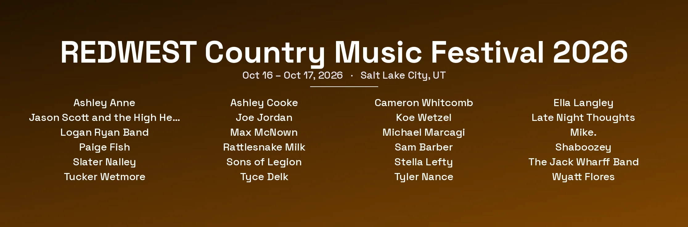 REDWEST Country Music Festival 2026