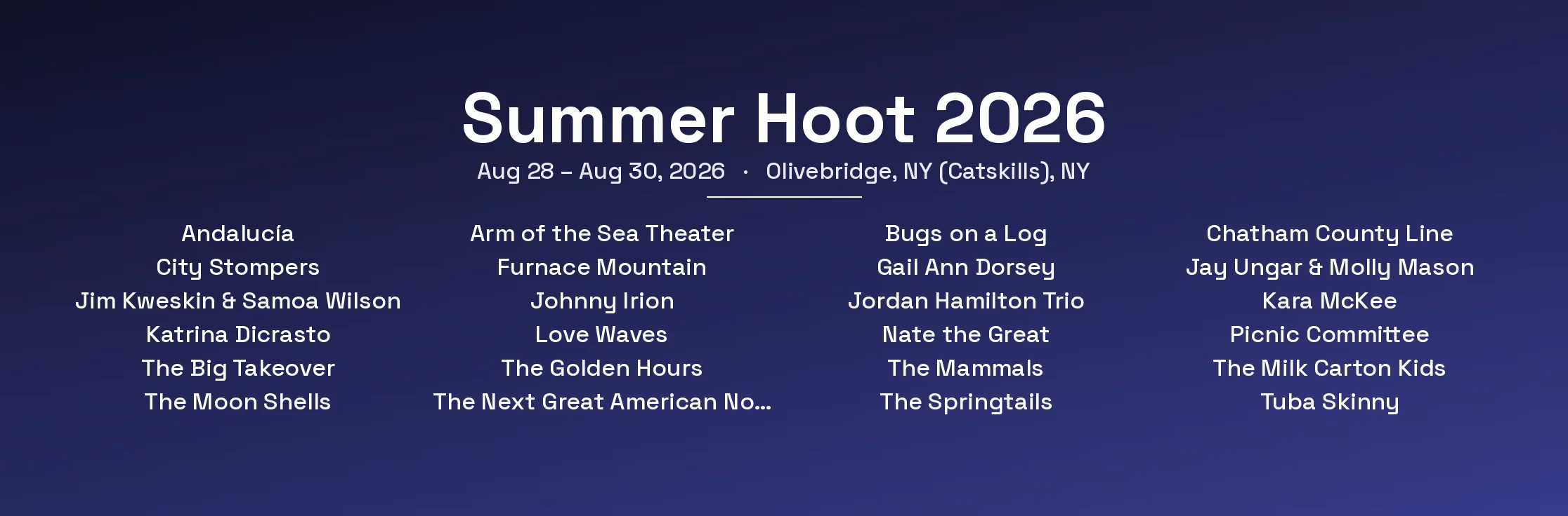 Summer Hoot 2026