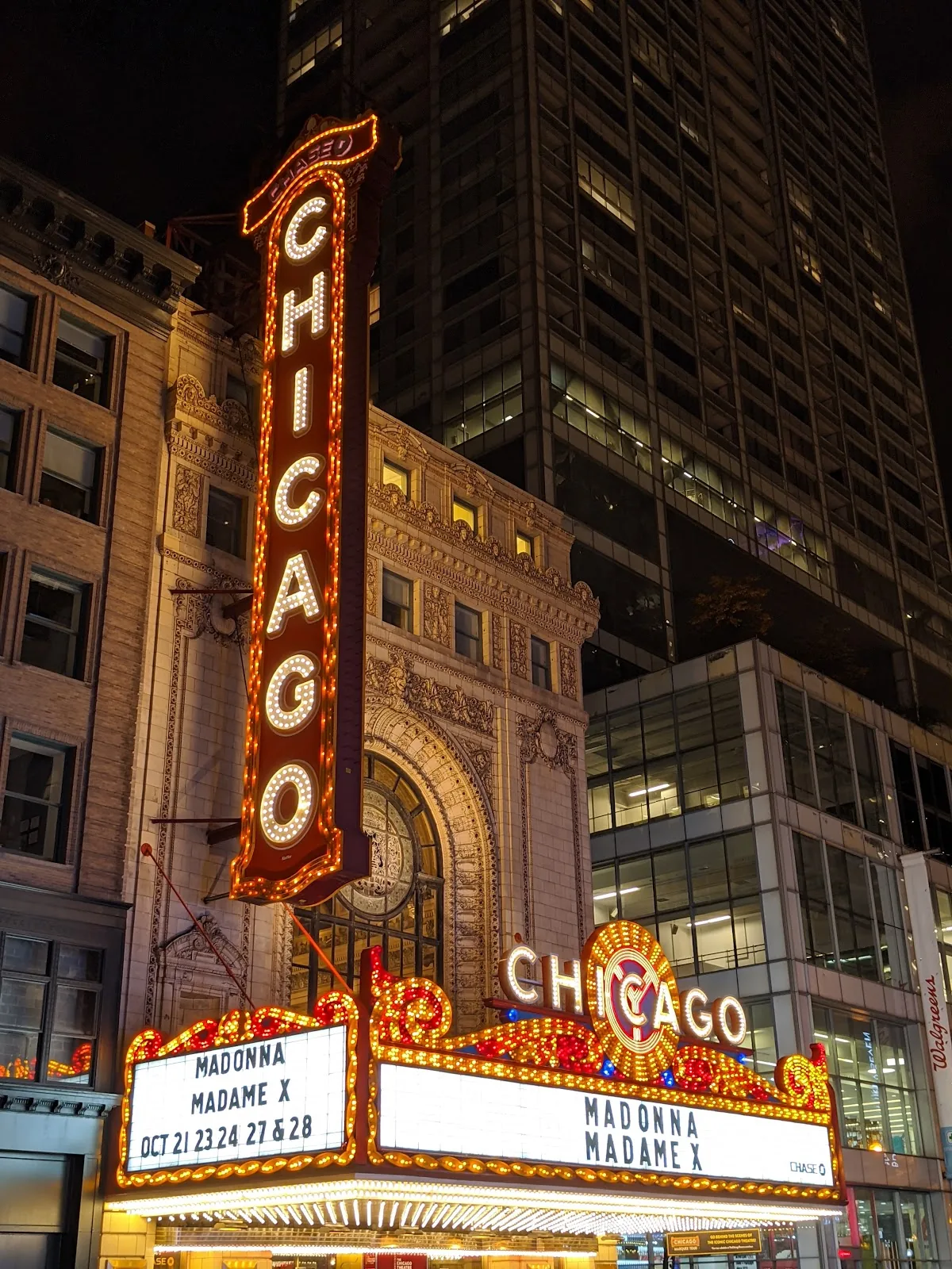 The Chicago Theatre in Chicago, IL